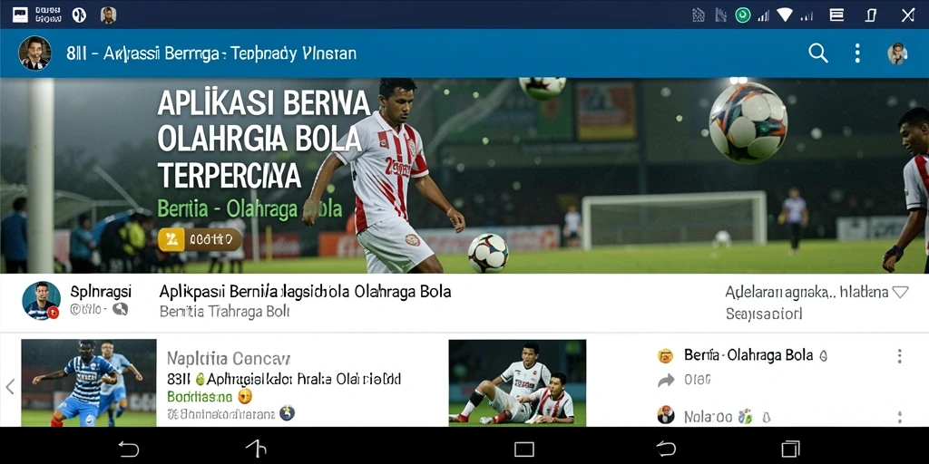 Antarmuka aplikasi 8II yang menarik dan informatif untuk Olahraga Bola.