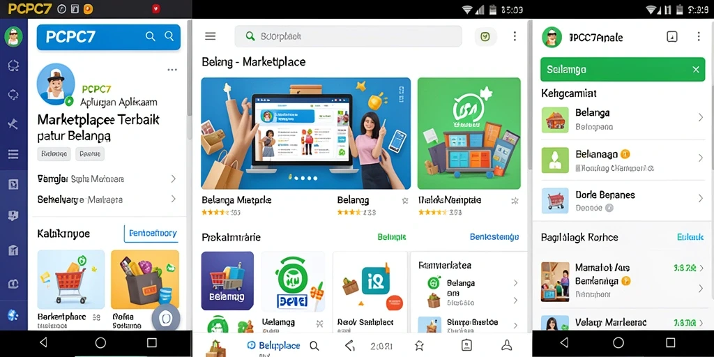 Antarmuka PCPC7 yang intuitif dan menarik untuk belanja online.