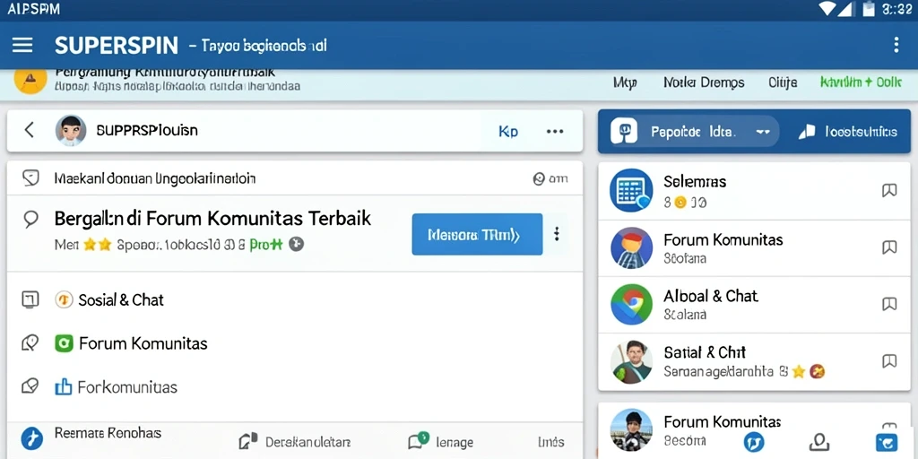 Tampilan antarmuka pengguna SUPERSPIN yang menarik dan interaktif.