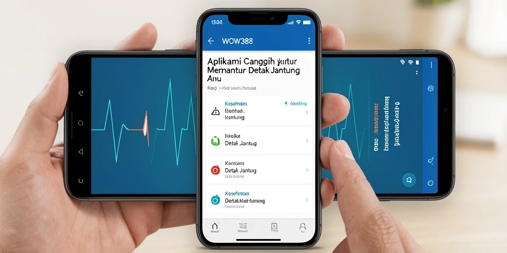 Tampilan utama WOW388 dengan grafik detak jantung yang interaktif.
