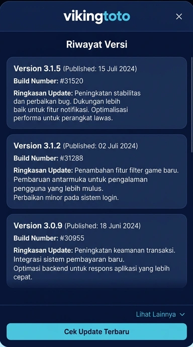 Riwayat Versi vikingtoto untuk Pengguna Android